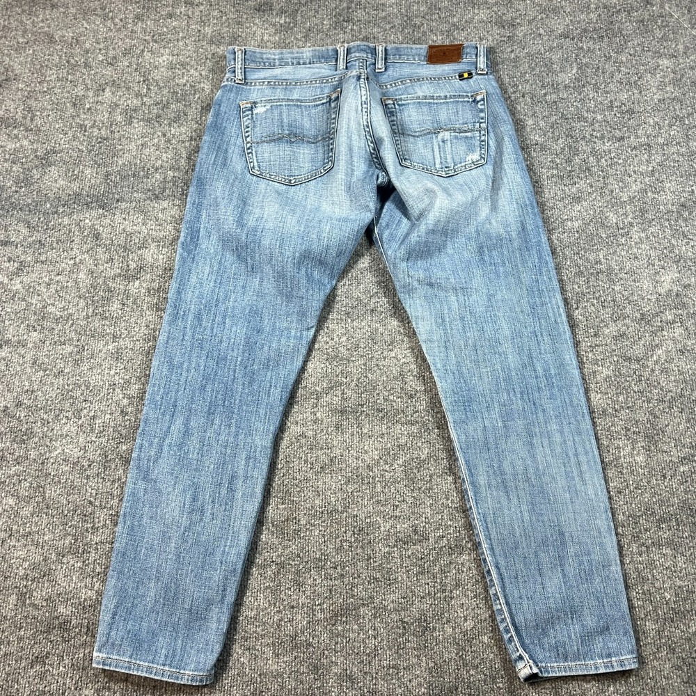 Lucky Brand Sienna Cigarette Straight Jeans Women 4/27 Blue Patchwork Distressed - Picture 13 of 15